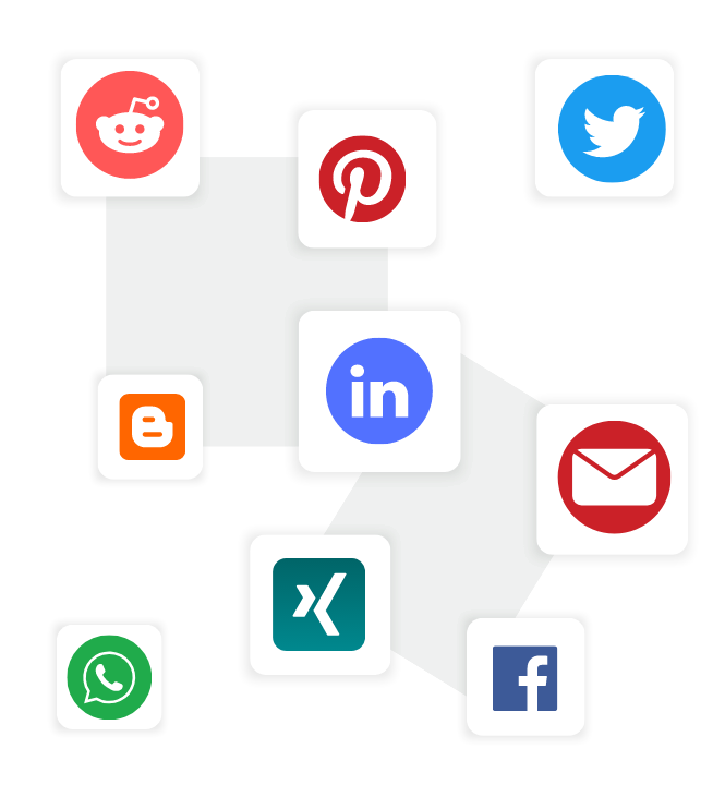 Visibility on 40+ Social Media Channels